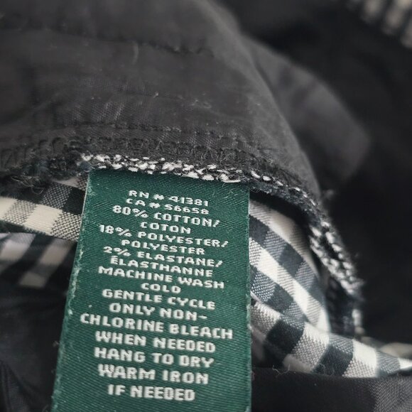 Lauren Ralph Lauren Checkered Pants Women Size 2 Petite Black Cropped Preppy - Picture 9 of 9